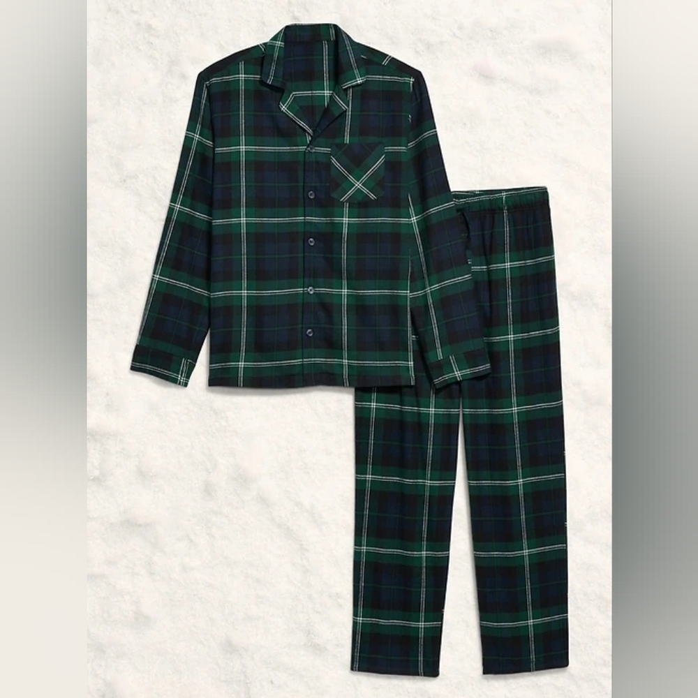 Men's Old Navy Plaid Flannel Pajama Set 4XL Tall